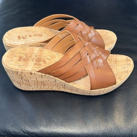 KORKS Noelle Weave Wedge Mule Sandals - Picture 2 of 10